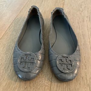 Tory Burch Minnie Leather Travel Ballet Flat- worn twice
